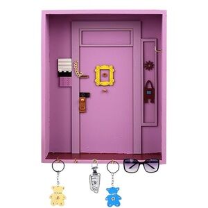 FRIENDS TV Show gift Purple Door Wall Key Holder